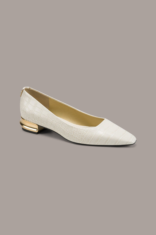 SAVITA CROC-EFFECT FLAT