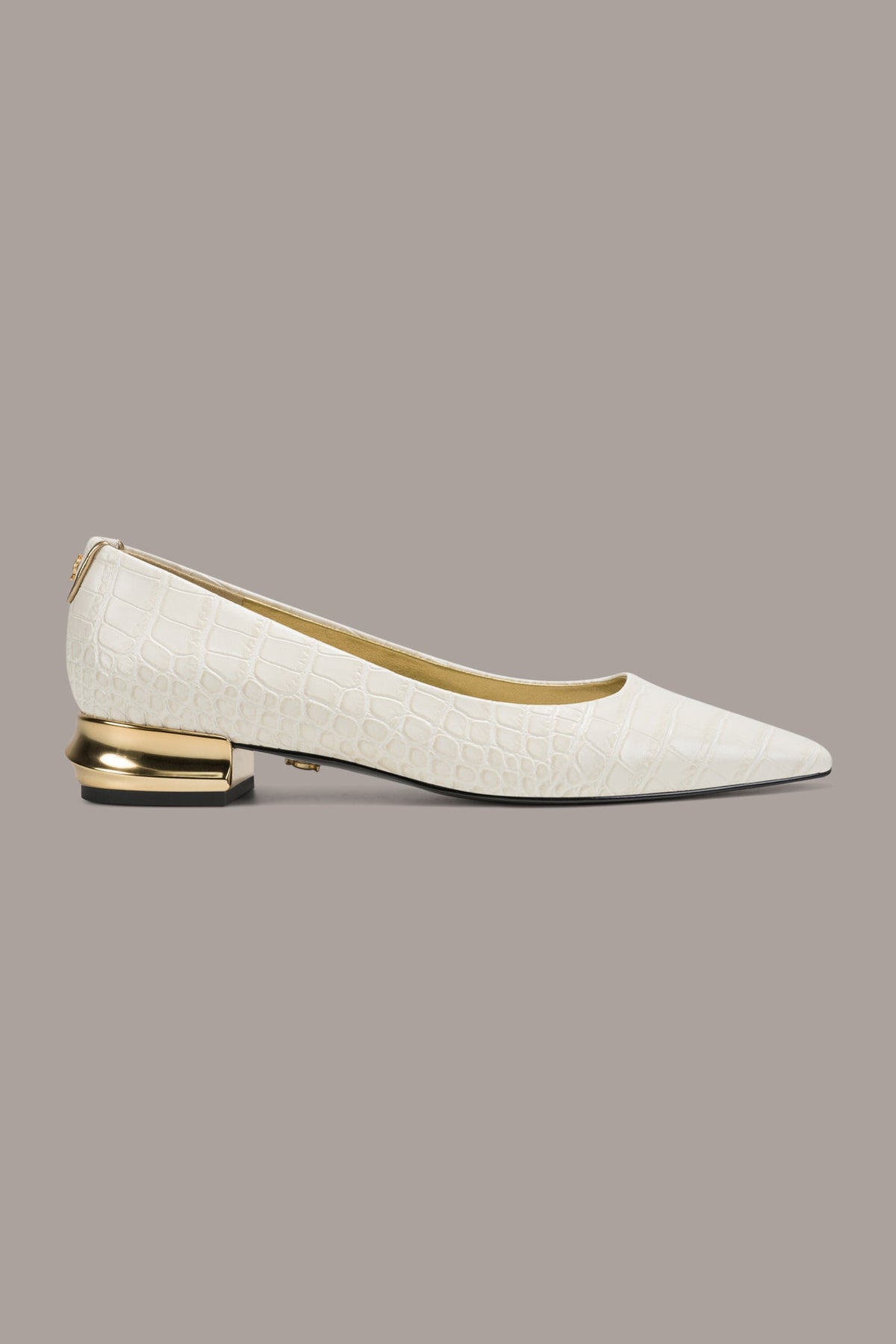 SAVITA CROC-EFFECT FLAT