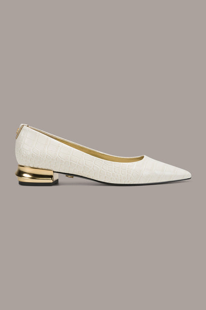 SAVITA CROC-EFFECT FLAT