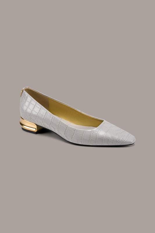 SAVITA CROC-EFFECT FLAT