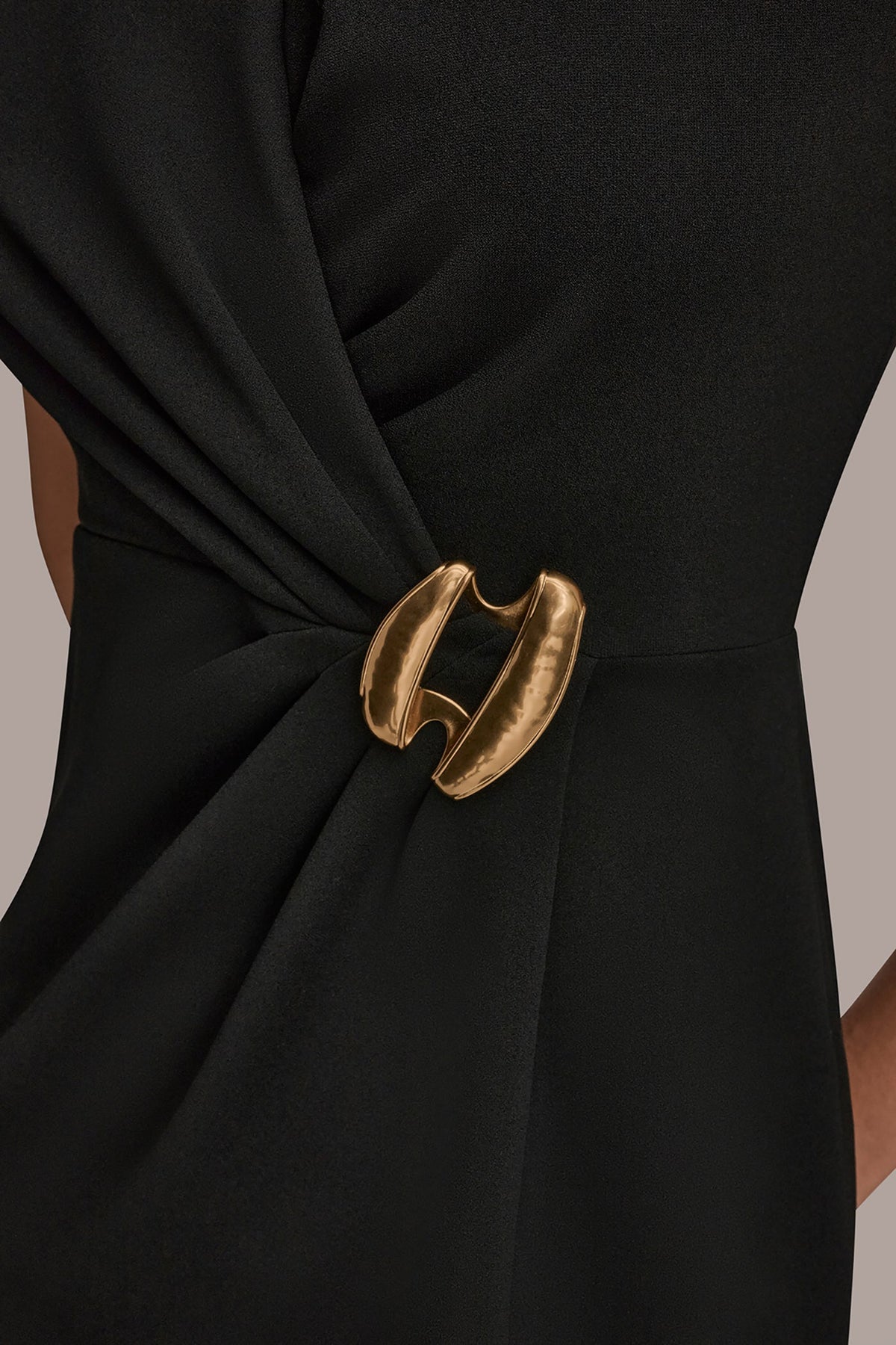 SLEEVELESS WRAP SHEATH DRESS