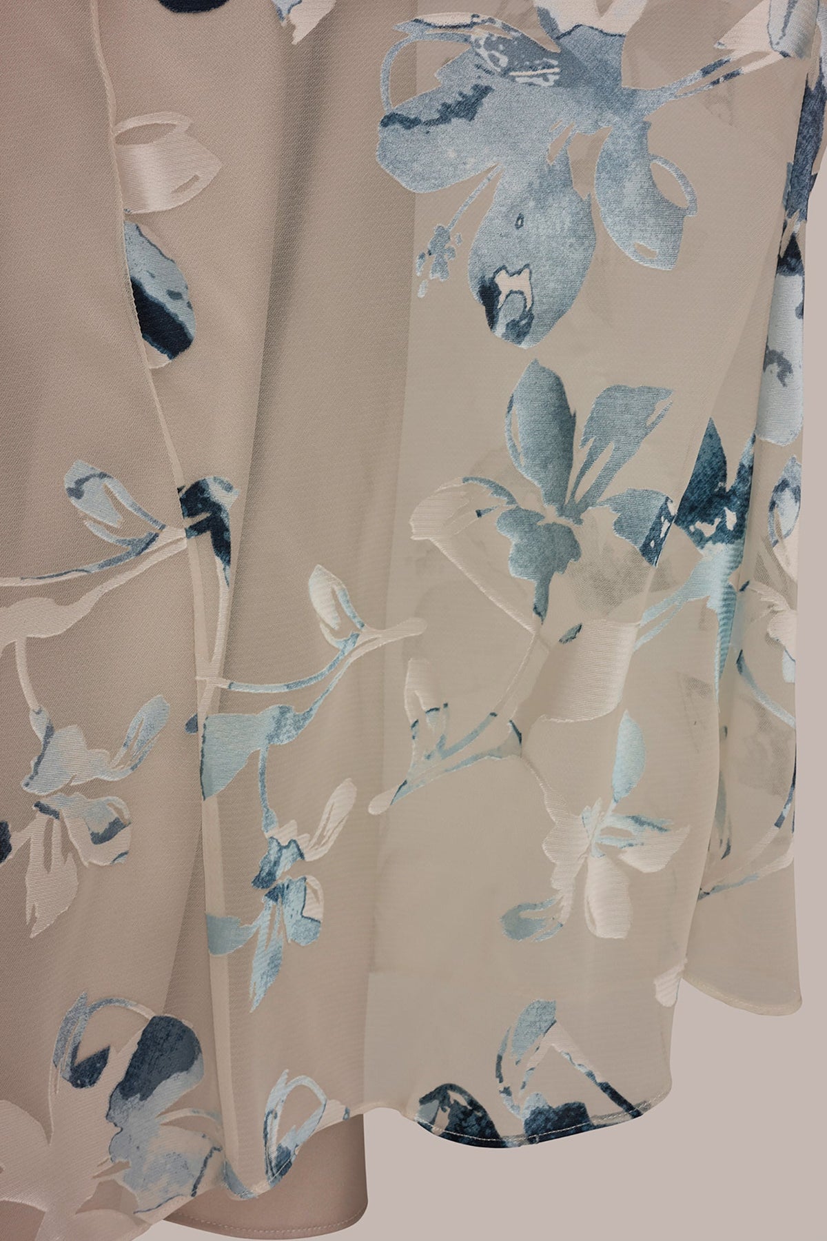 FLORAL BURNOUT MIDI A-LINE DRESS