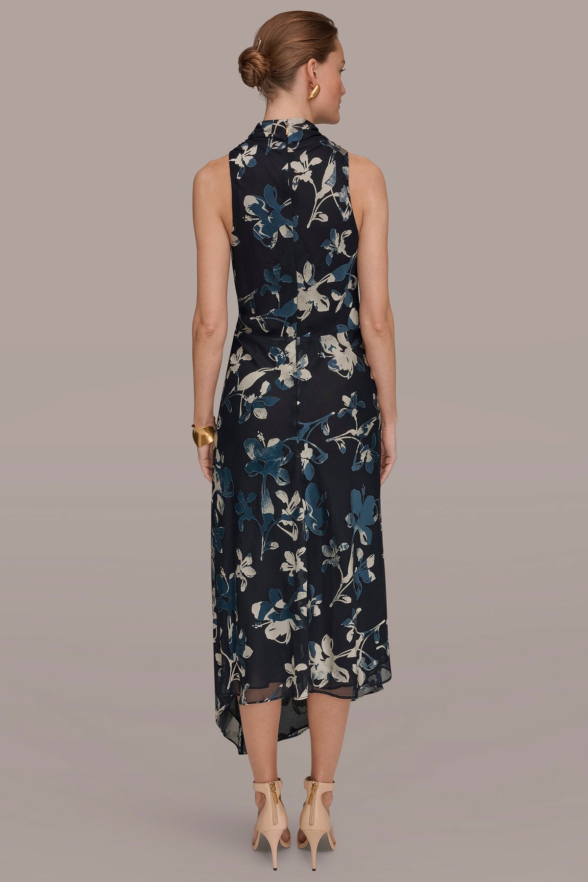 BURNOUT HIGH-NECK DRESS