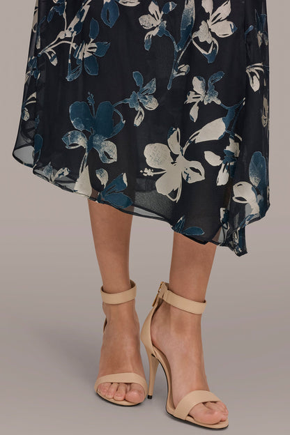 BURNOUT HIGH-NECK DRESS