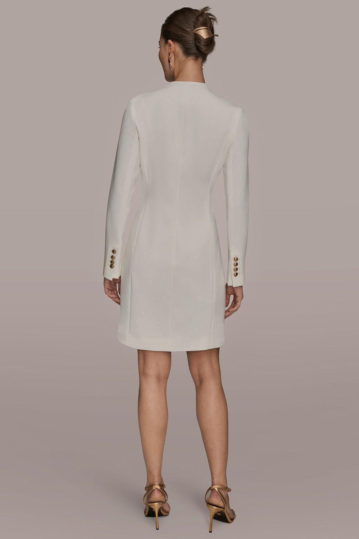LONG SLEEVE MINI WRAP JACKET DRESS