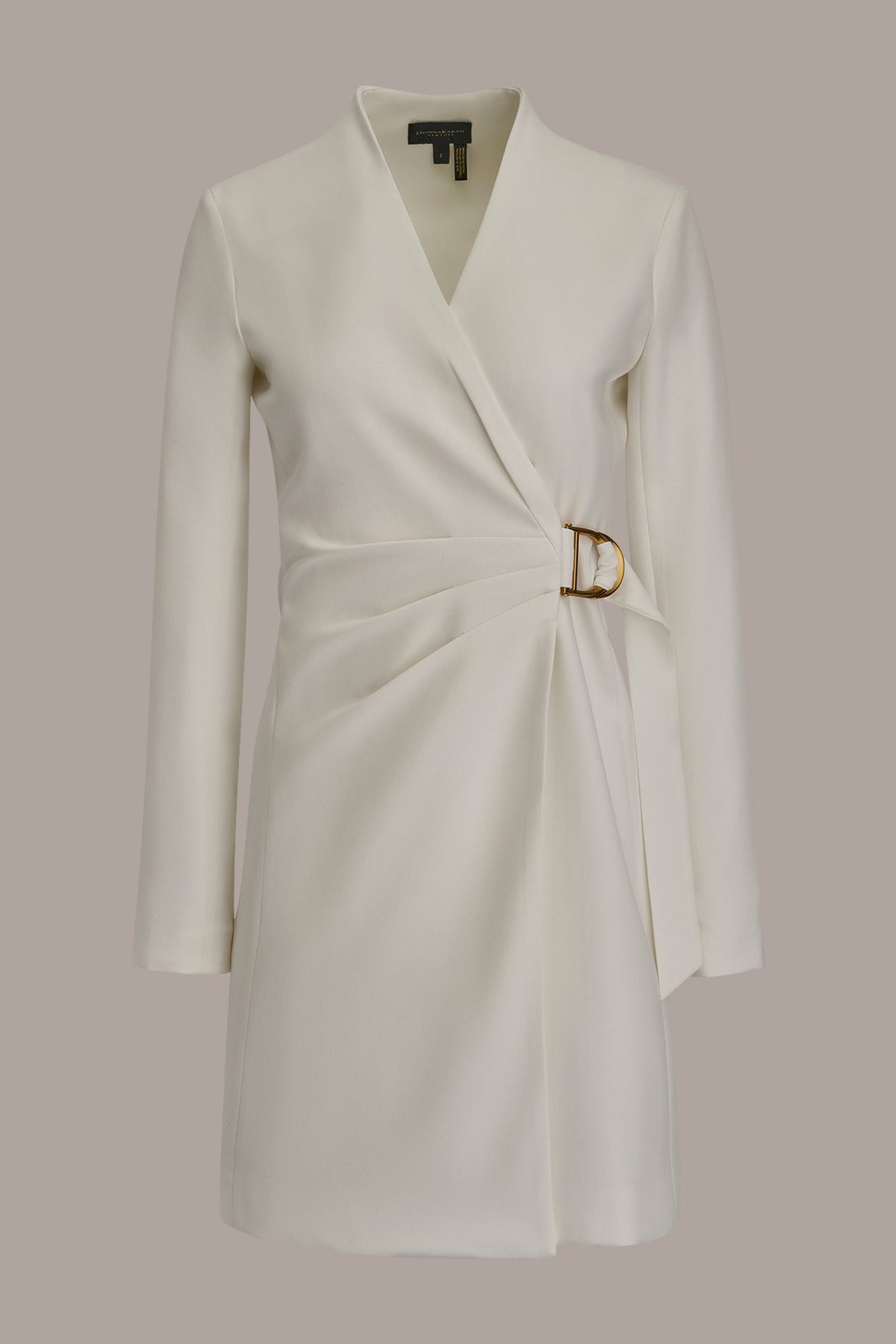 LONG SLEEVE MINI WRAP JACKET DRESS