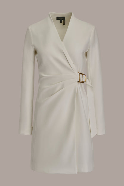LONG SLEEVE MINI WRAP JACKET DRESS