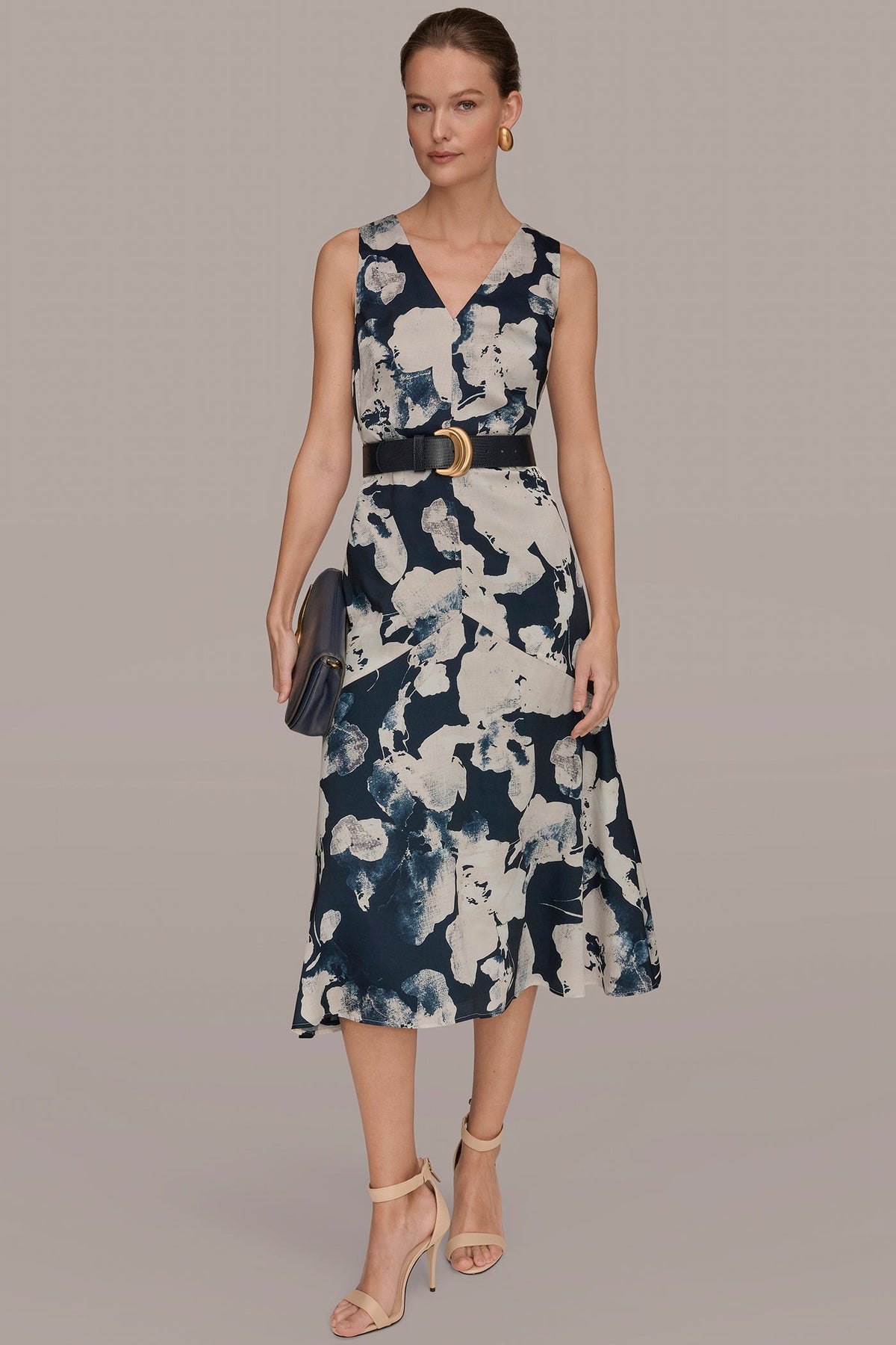V-NECK FLORAL DRESS