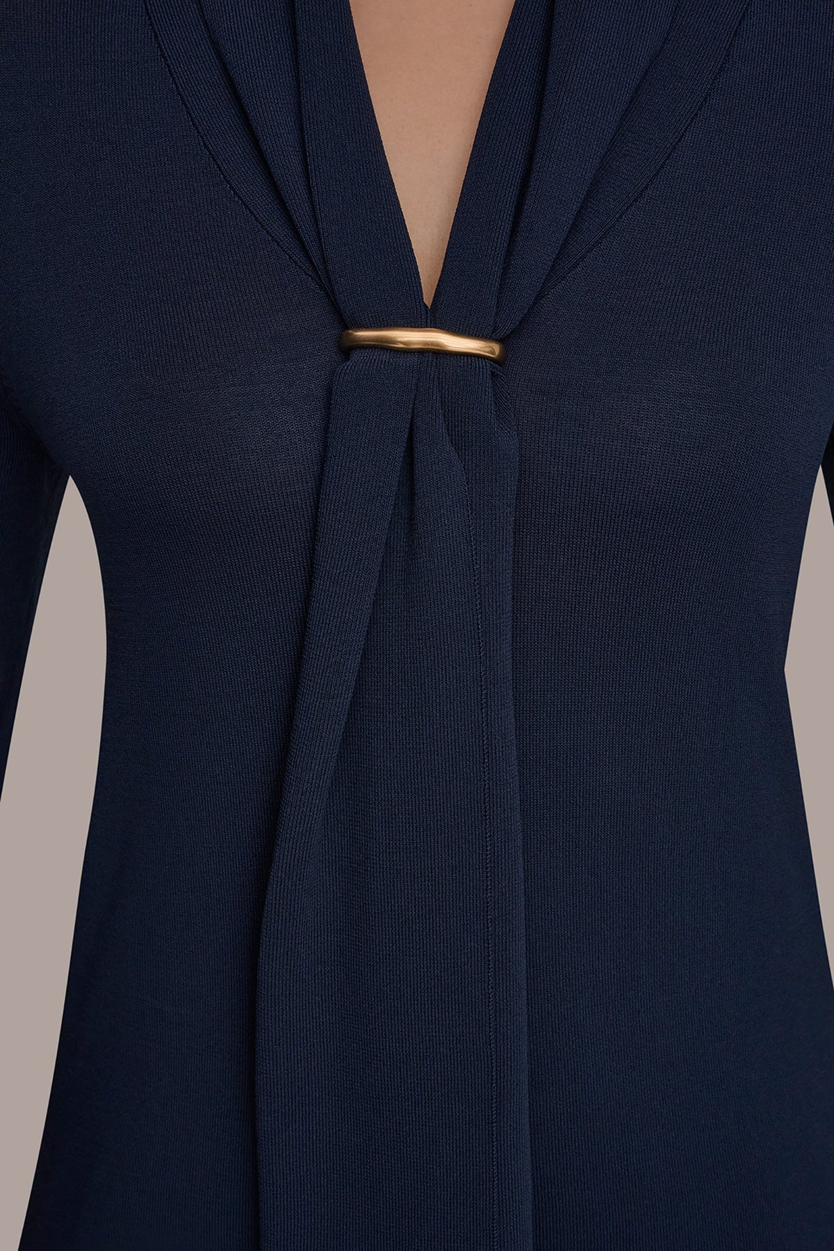 DRAPED SCARF SWEATER