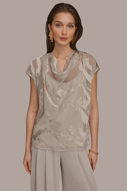 SATIN ABSTRACT BURNOUT TOP