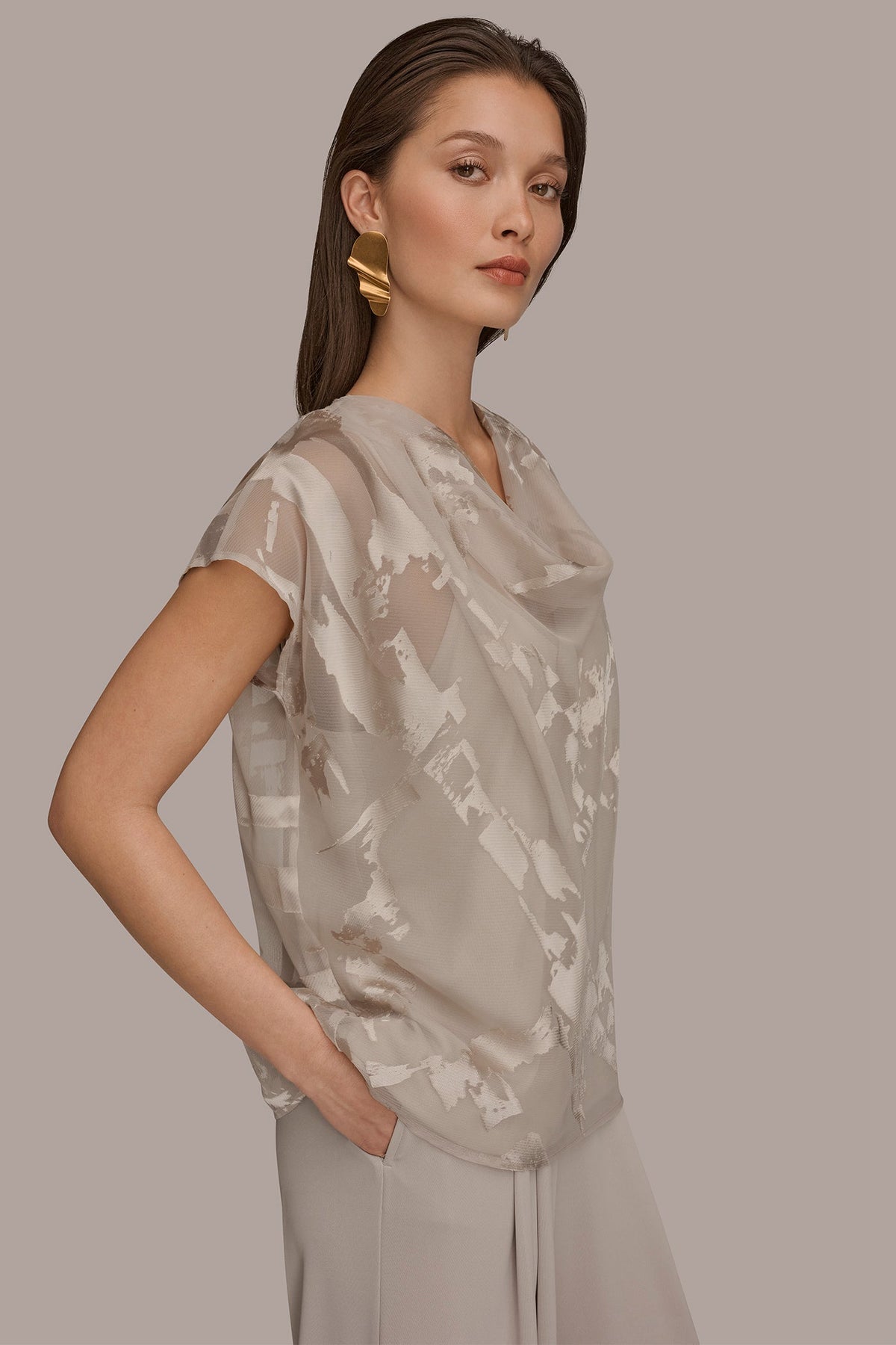SATIN ABSTRACT BURNOUT TOP