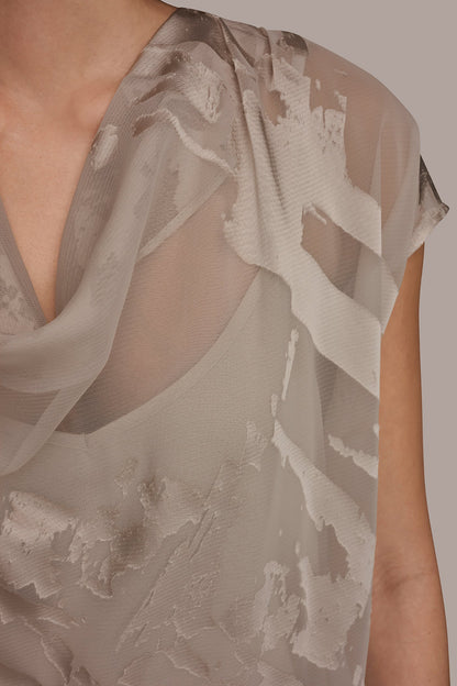 SATIN ABSTRACT BURNOUT TOP