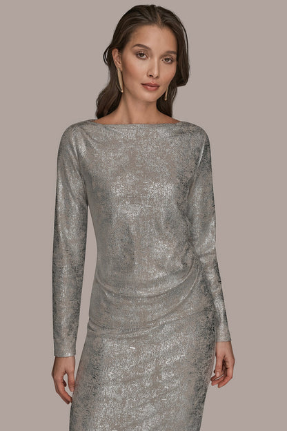LONG SLEEVE FOIL TOP