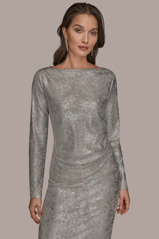 LONG SLEEVE FOIL TOP
