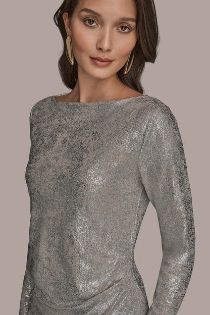 LONG SLEEVE FOIL TOP