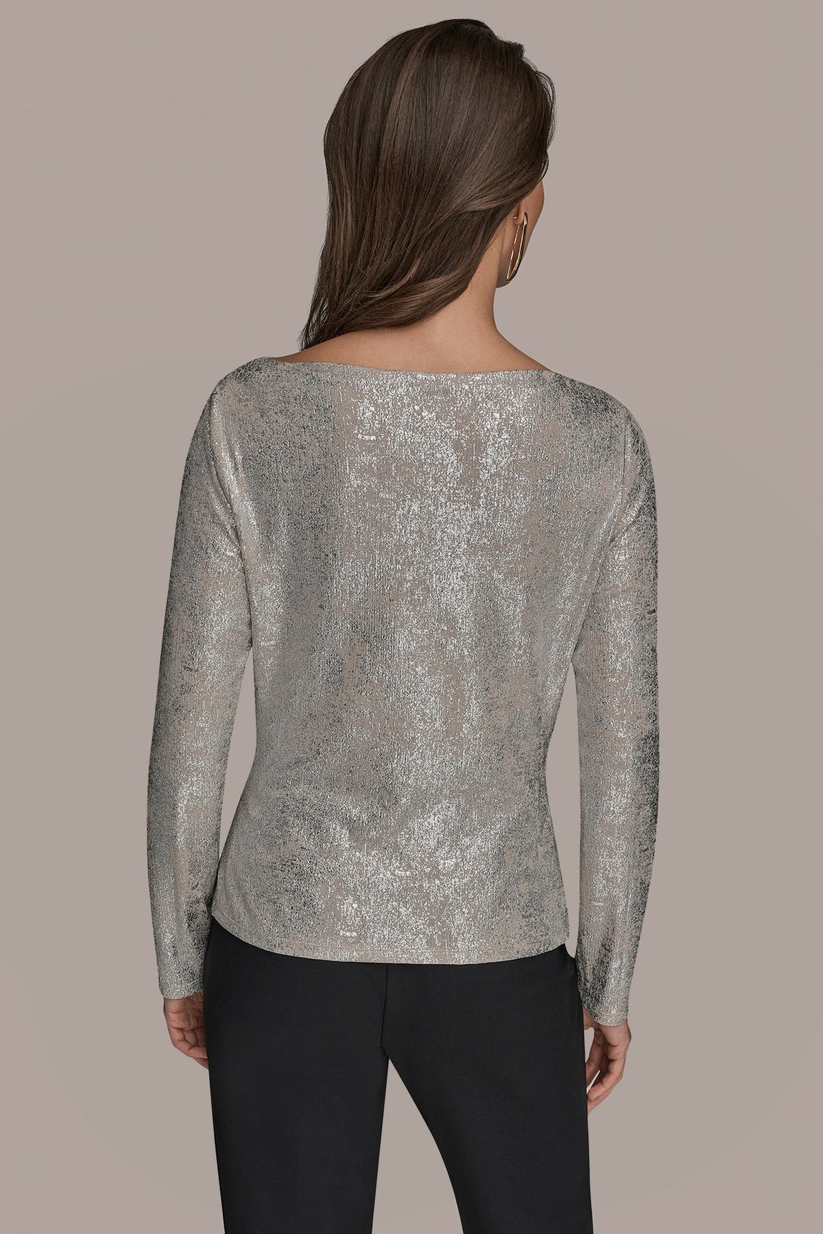 LONG SLEEVE FOIL TOP