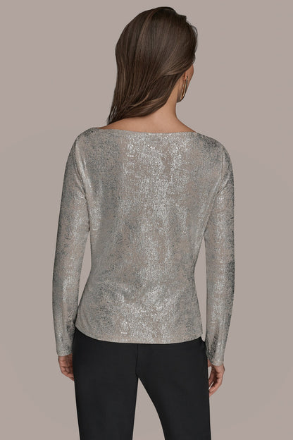 LONG SLEEVE FOIL TOP