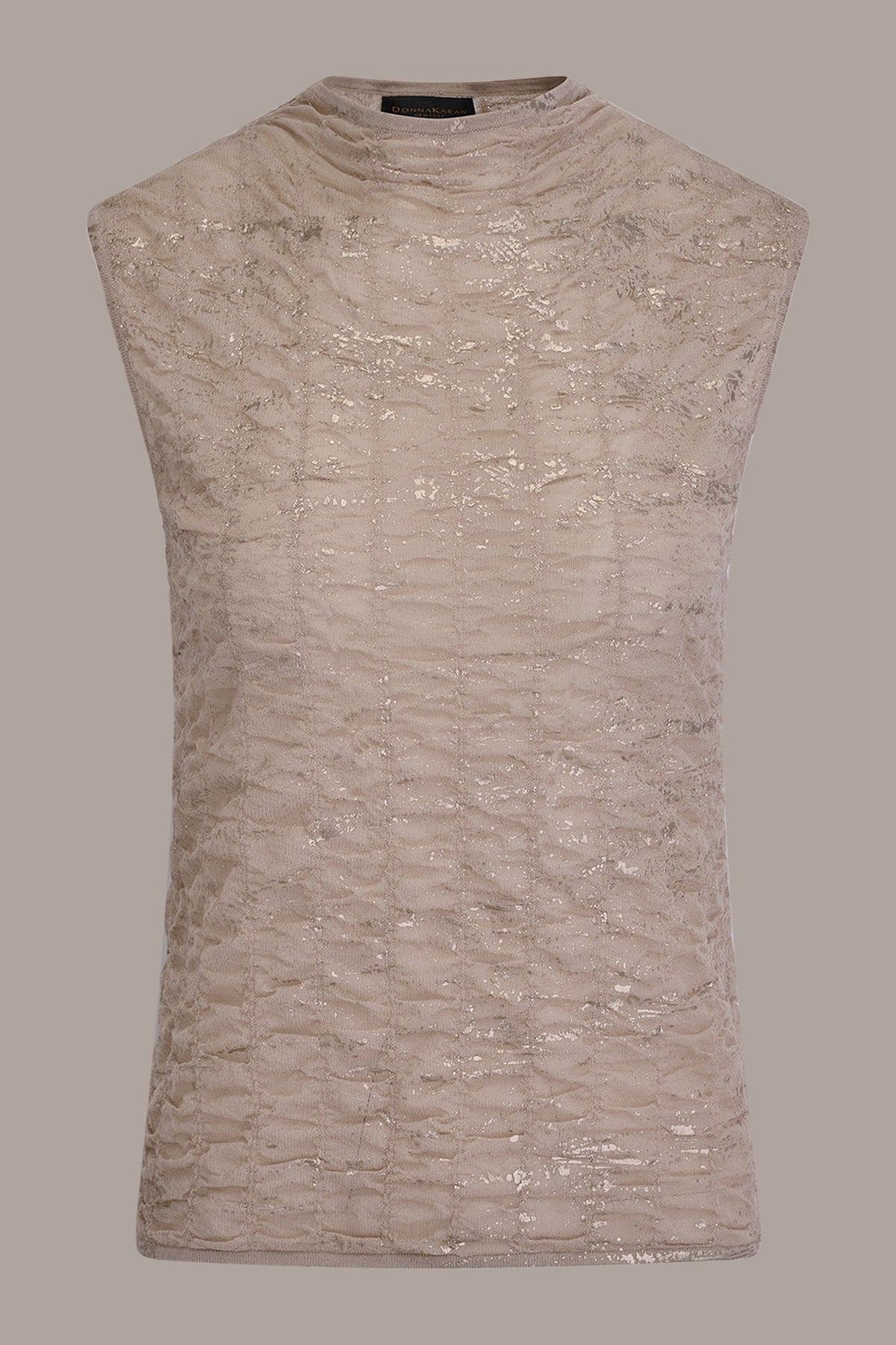 METALLIC RUCHED SWEATER