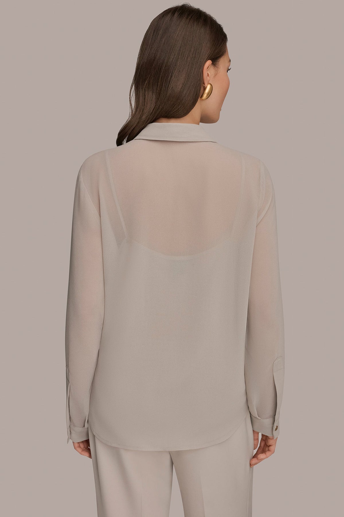 METALLIC BRUSHSTROKE BLOUSE