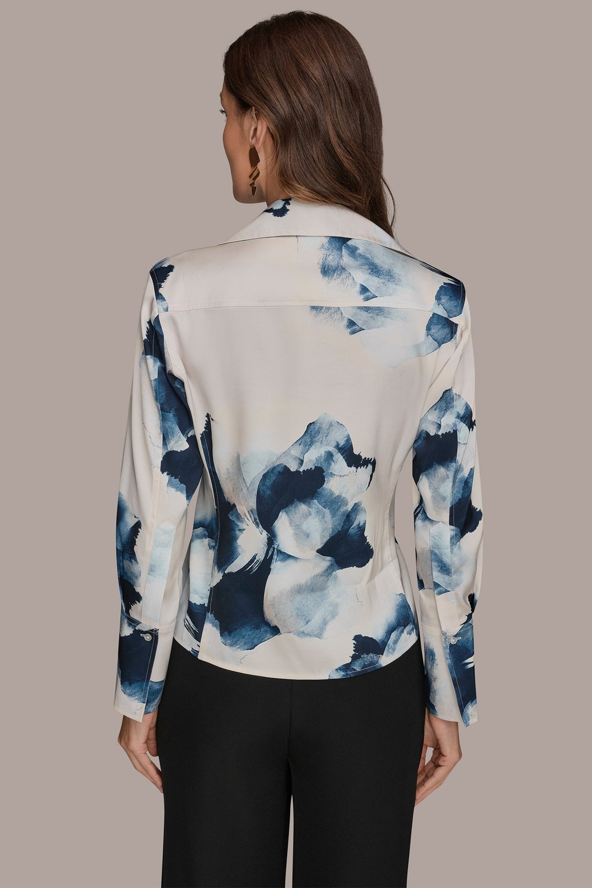 FLORAL HIGH-LOW BLOUSE