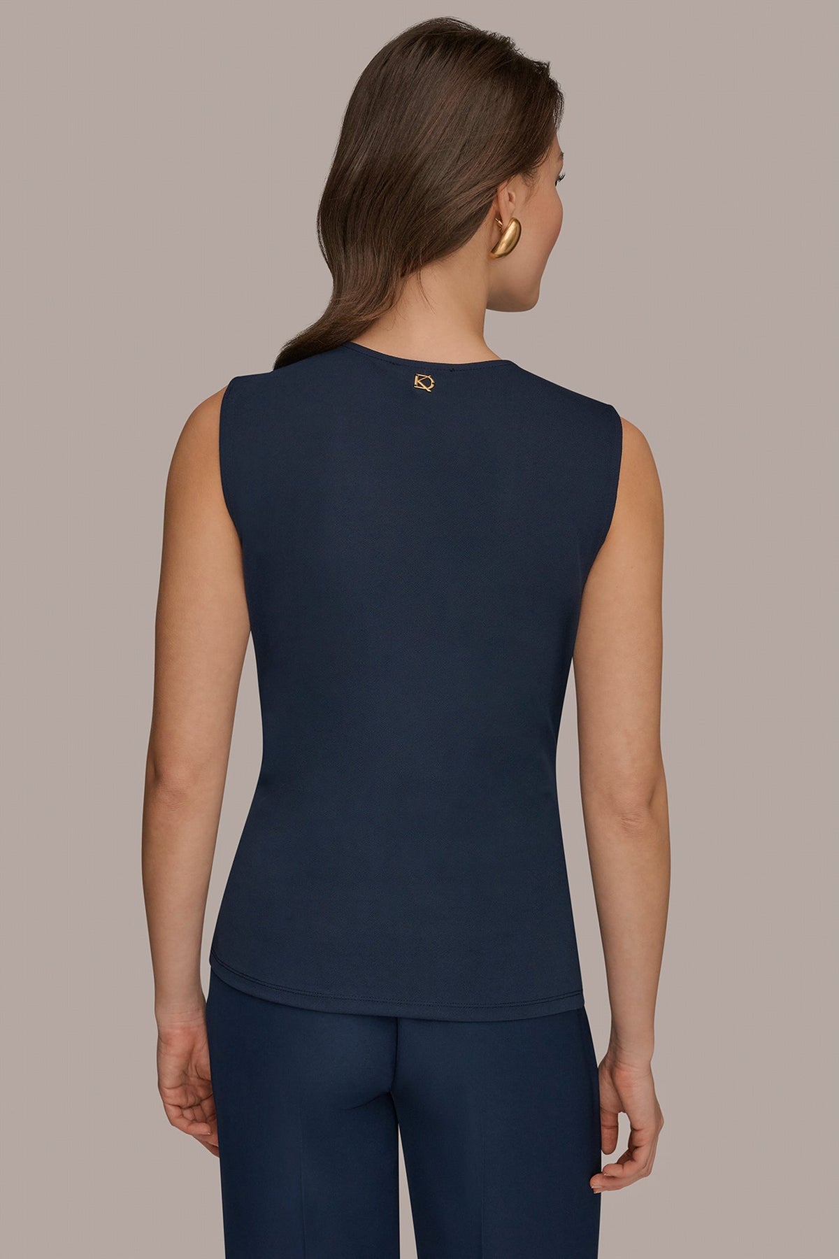 DEEP V-NECK BUCKLE BLOUSE