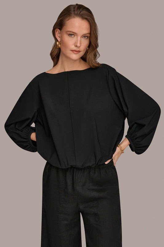 THE MODERN TRAVEL BALLOON SLEEVE BLOUSE