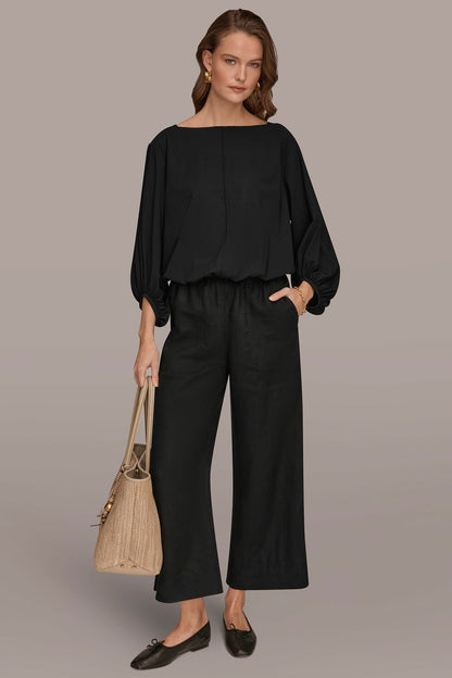 THE MODERN TRAVEL BALLOON SLEEVE BLOUSE