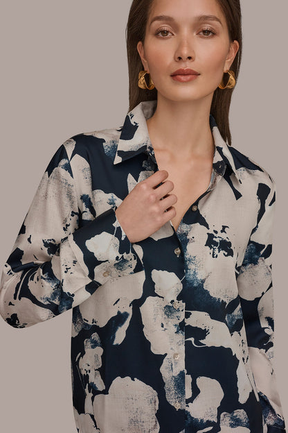 DRAWSTRING HEM BLOUSE