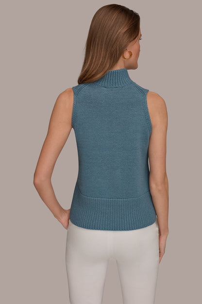 SLEEVELESS A-LINE SWEATER