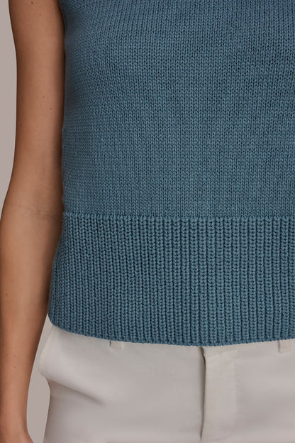 SLEEVELESS A-LINE SWEATER