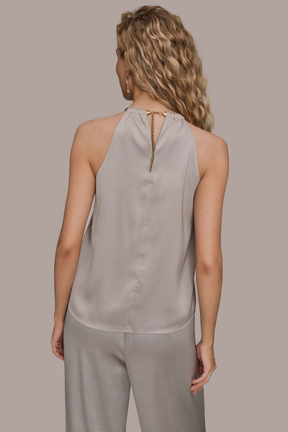 TWIST HALTERNECK BLOUSE