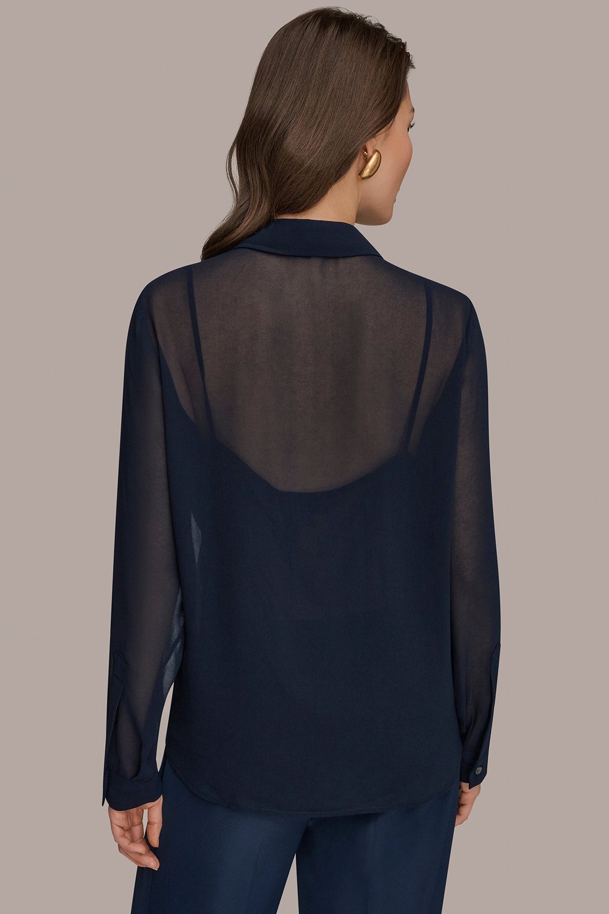 METALLIC BRUSHSTROKE BLOUSE