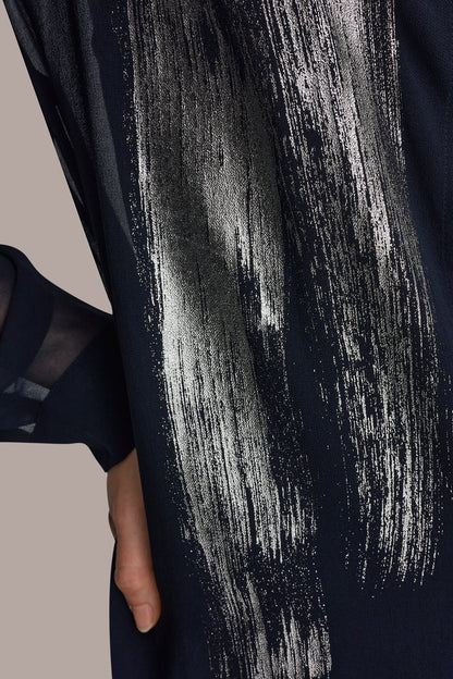 METALLIC BRUSHSTROKE BLOUSE