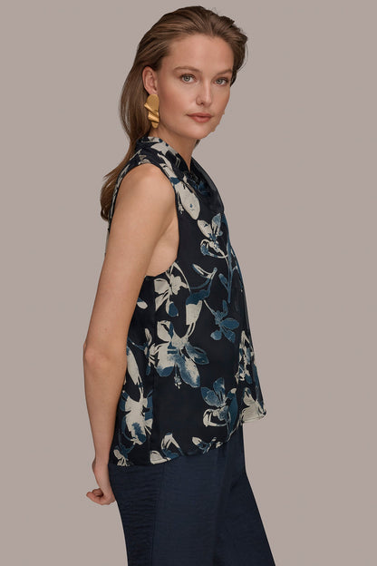 FLORAL CRISSCROSS TOP