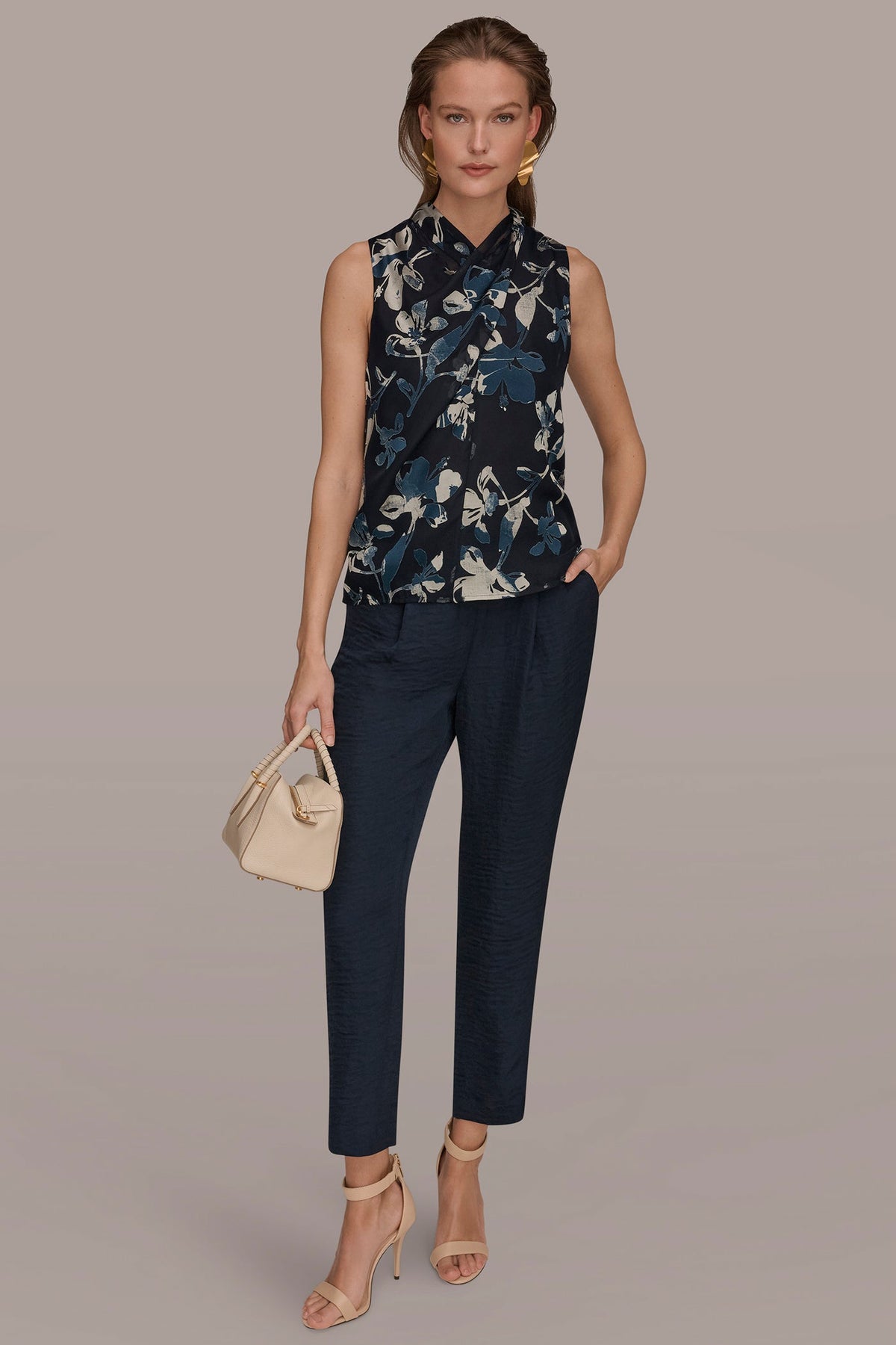 FLORAL CRISSCROSS TOP
