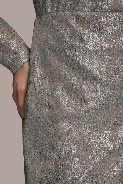 METALLIC FOIL PENCIL SKIRT