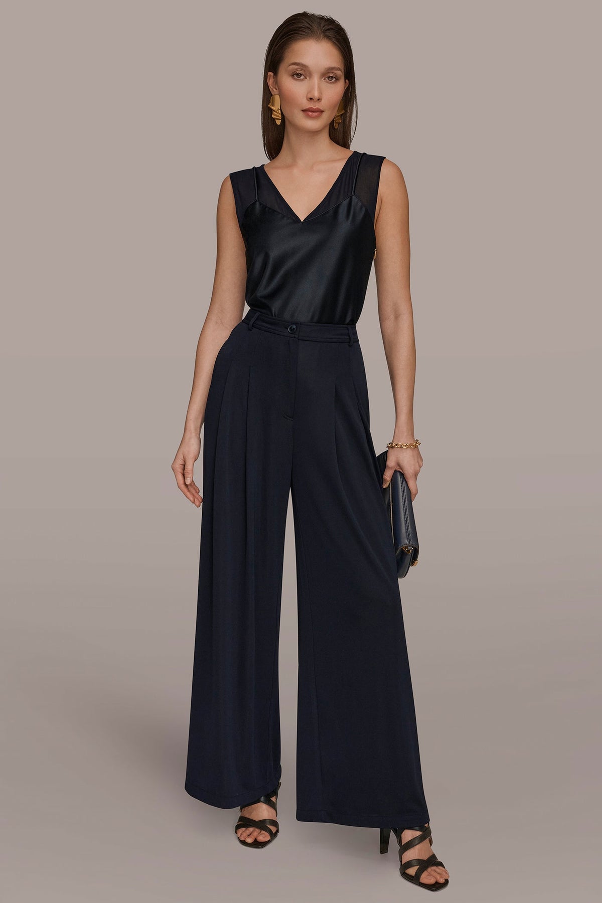 PLEATED KNIT PANT