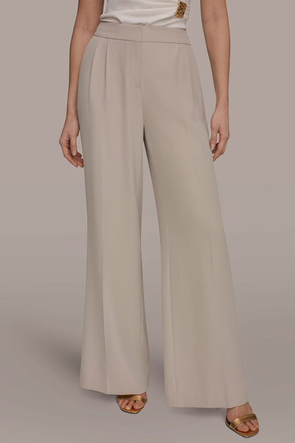 MID-RISE PLEATED WIDE-LEG SUIT PANT