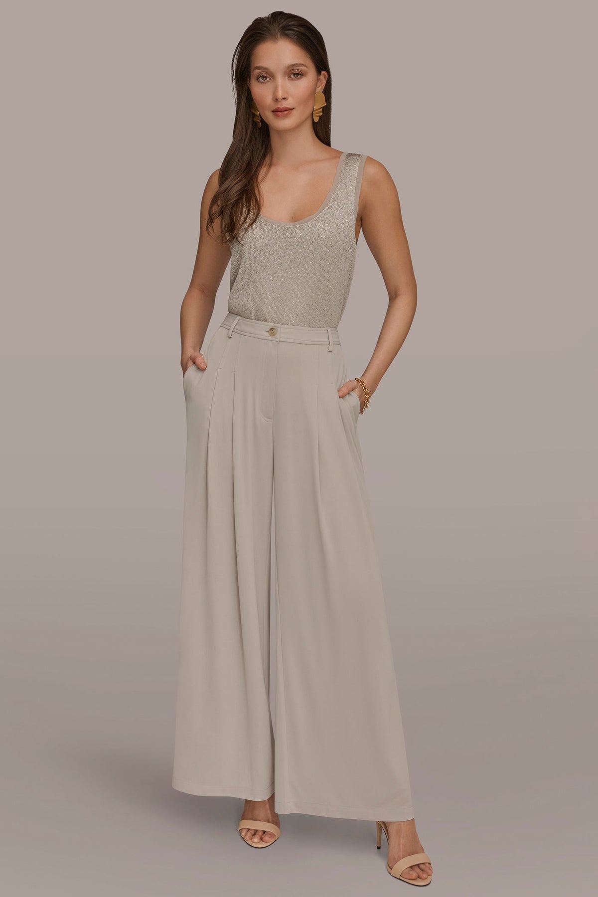 PLEATED KNIT PANT