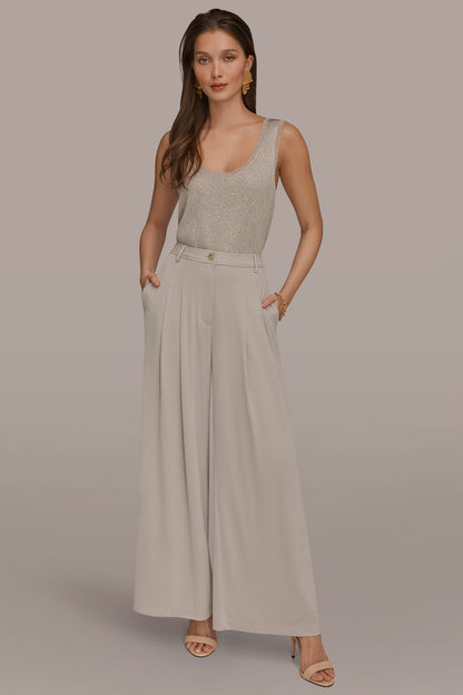 PLEATED KNIT PANT