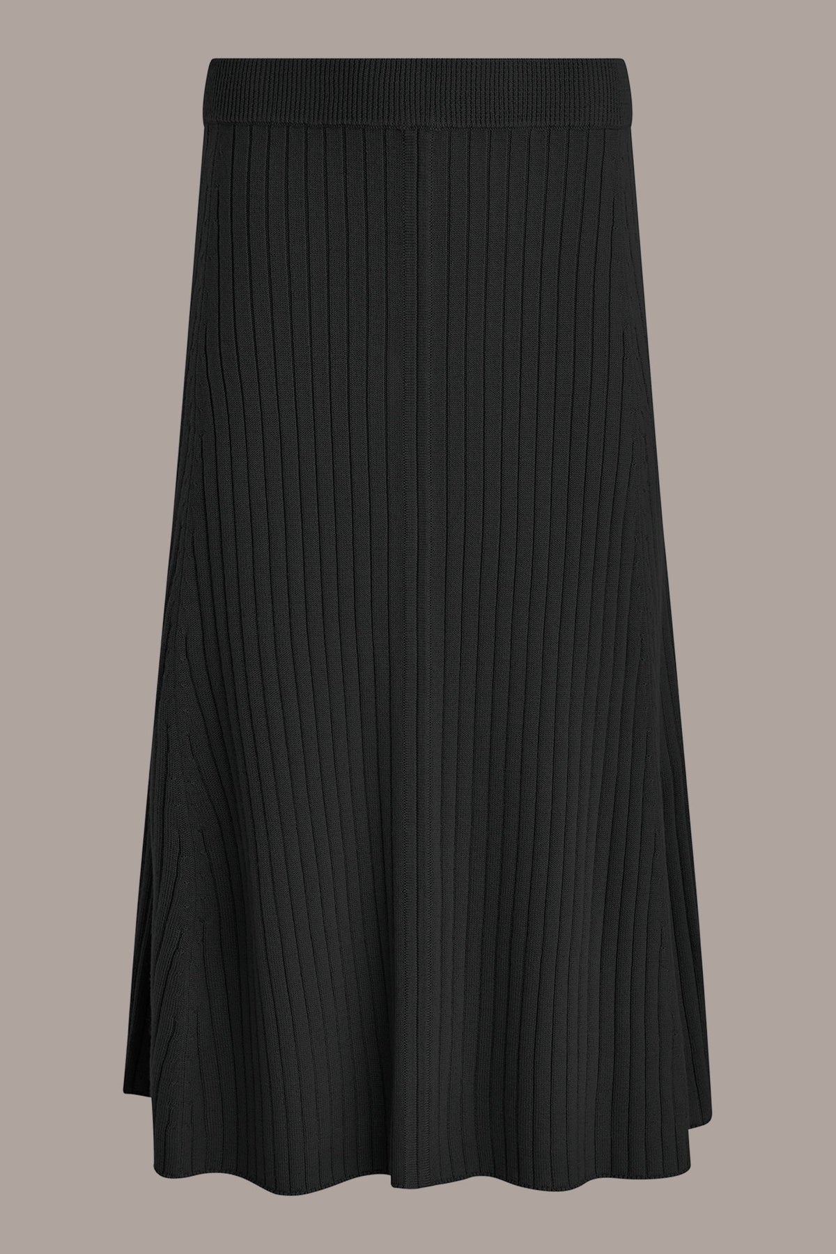 RIBBED SWEATER MIDI A-LINE SKIRT