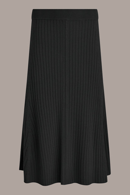 RIBBED SWEATER MIDI A-LINE SKIRT