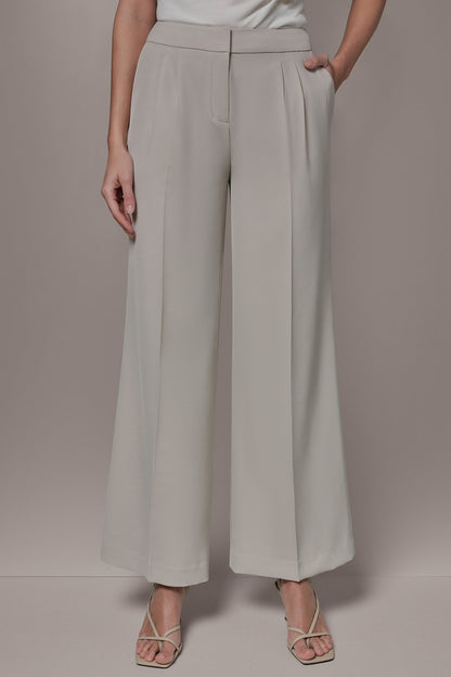 MID-RISE PLEATED WIDE-LEG SUIT PANT