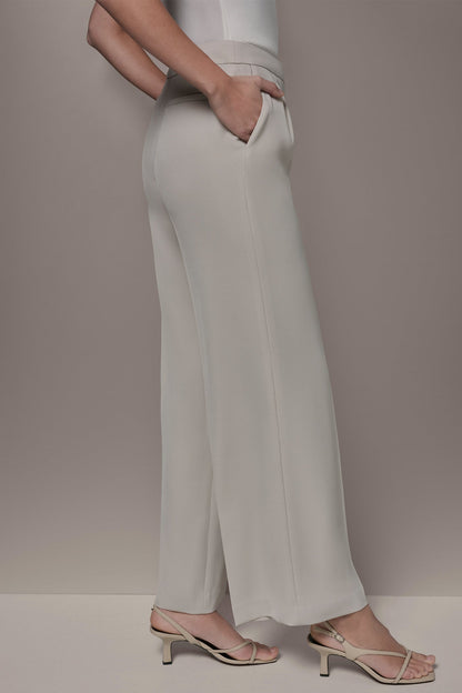 MID-RISE PLEATED WIDE-LEG SUIT PANT