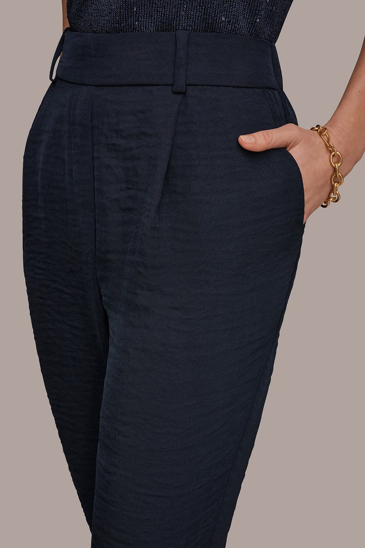 PLEATED STRAIGHT PANT