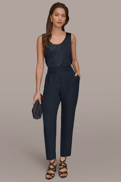 PLEATED STRAIGHT PANT