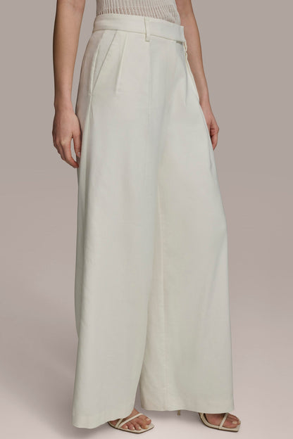 PLEATED WIDE LEG PANT