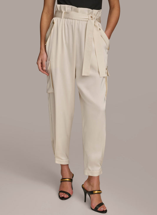 CARGO PANT WITH TIE BELT