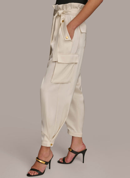 CARGO PANT WITH TIE BELT