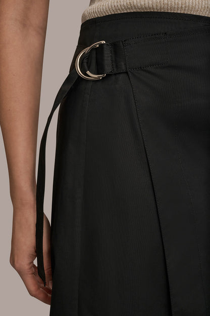 ASYMMETRIC MIDI WRAP CARGO SKIRT